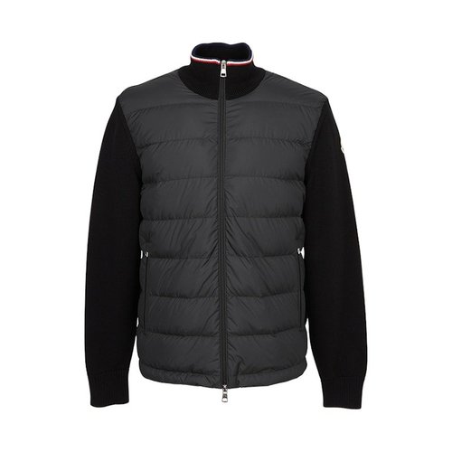 Moncler Padding Zip Up Cardigan - Black - K2-091-9B00003-M1367-999