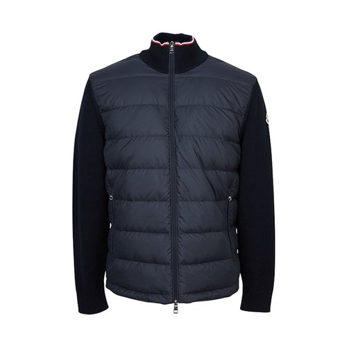 Moncler Padding Zip Up Cardigan - Navy Blue - K2-091-9B00003-M1367-776