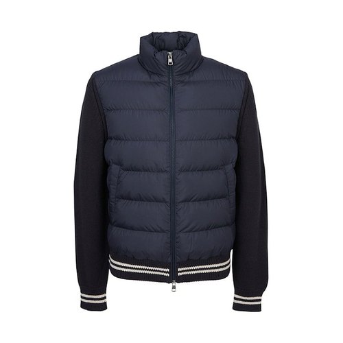 Moncler Padding Zip Up Cardigan - Navy Blue - K2-091-9B00032-M1509-779