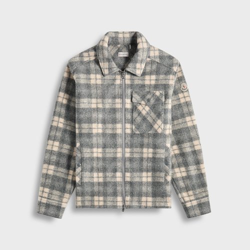 Moncler Plaid Overshirt - Grey/Multi - 2F0001989B55F09