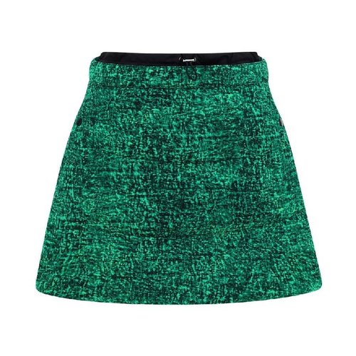 Moncler Textured Printed Mini Skirt - Black/Green - H209E2D00002-M1631-83D