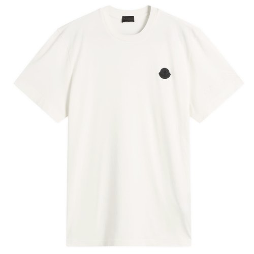 Moncler Short Sleeve Cotton T-Shirt - White - 8C0003989AYW031