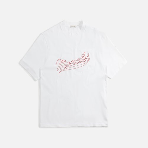 Moncler Short Sleeve Tee - White - 8C00005899H5002