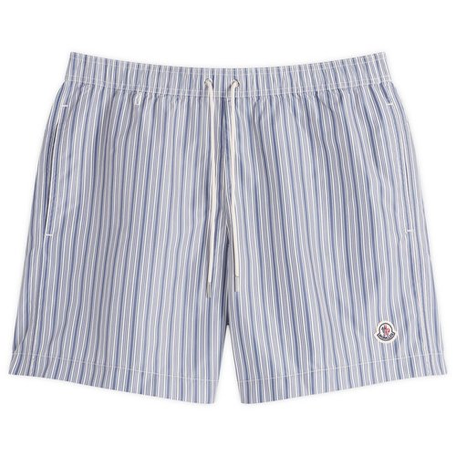Moncler Stripe Swimshorts - White Blue - 2C00010M9788S07