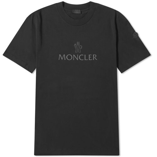 Moncler Text Logo T-Shirt 'Black' - 8C00060829H8999 | Solesense