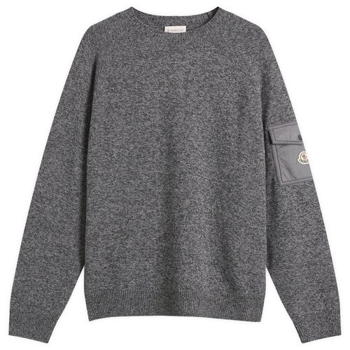 Moncler Wool Cashmere Mouline Crew Neck Jumper - Grey - 9C00012M3550P99