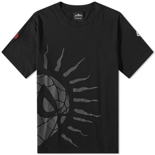 Moncler x Spiderman Side Print T-Shirt - Black - 8C000048390T999