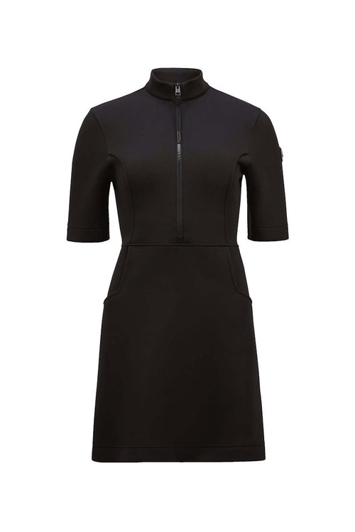 Moncler Year of the Snake Patch Neoprene Mini Dress - Black - K10938I0000189AR3999