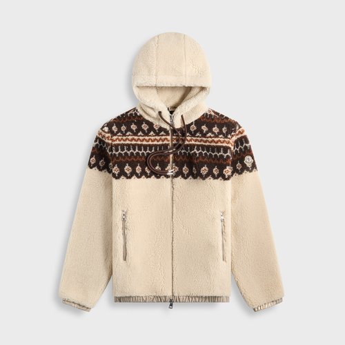 Moncler Zip Up Cardigan - Ivory - 8G0006489B7OP22