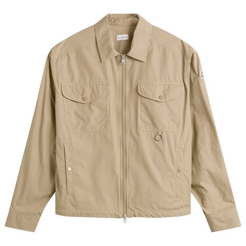 Moncler Zip Up Shirt Jacket - Tan - 2F00027599C3224