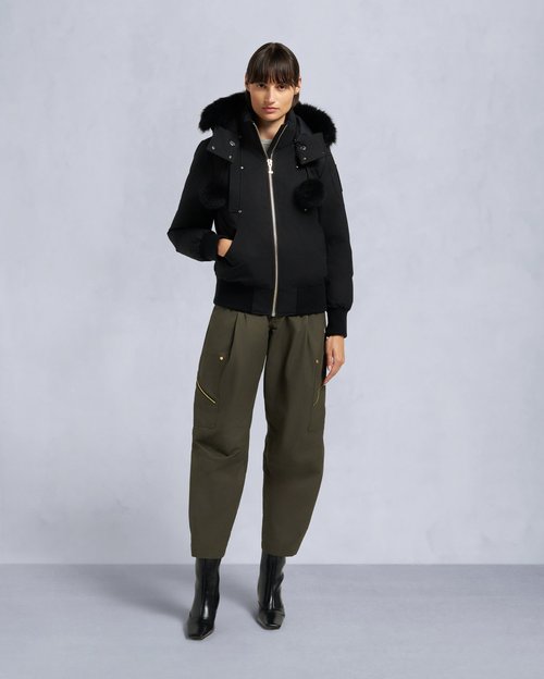 Moose Knuckles Debbie Bomber Jacket - Black/Black - M35LB002S_305