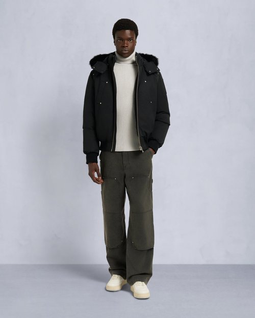 Moose Knuckles Original Ballistic Bomber Jacket - Black/Black - M35MB000S_305