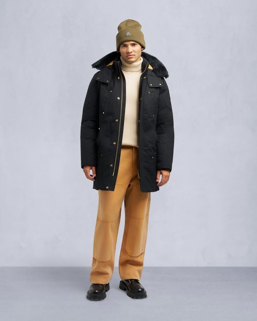 Moose Knuckles Stirling Parka From The Gold Series - Black/Black - M35MP261GS_305