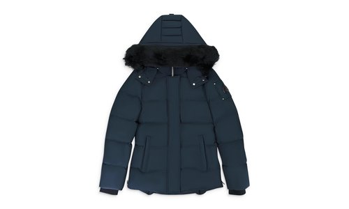 Moose Knuckles CLOUD 3Q SH NAVY W/BLK SH PUFFER JACKET - M32LJ179S_NAVY