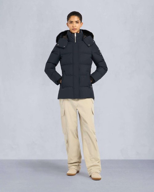 Moose Knuckles Cloud Down Jacket - Navy/Black Shearling - M34LJ179S_546