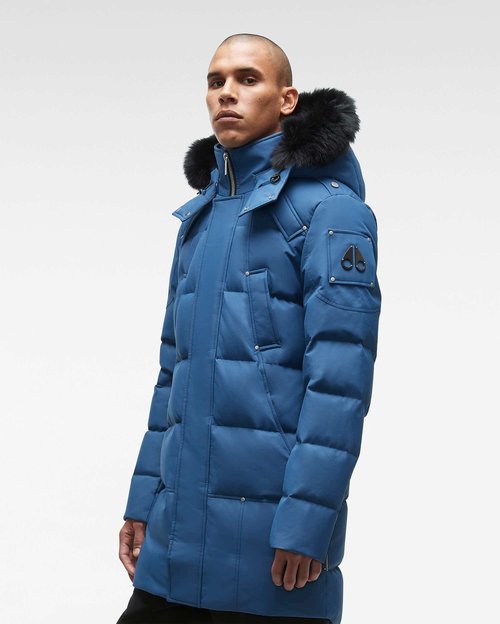 Moose Knuckles Cloud Parka Fur - Faded Denim/Black Fox Fur - M32MP221_654