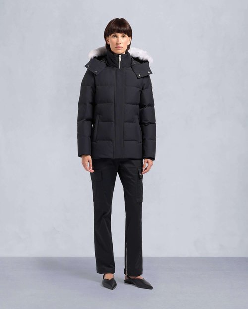 Moose Knuckles Cloud Shearling 3Q Jacket - Black/Natural Shearling - M34LJ179S_1001