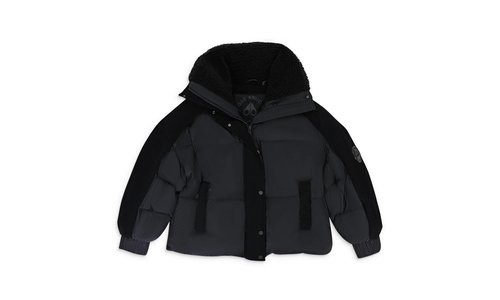 Moose Knuckles CORDUROY ELMIRA PUFFER BLACK PUFFER JACKET - M32LJ212 B_LACK
