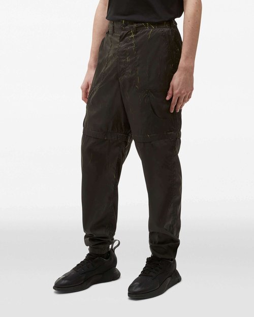 Moose Knuckles Davenport Crinkle Pant - Black/Lime - M13MR782H3_1166