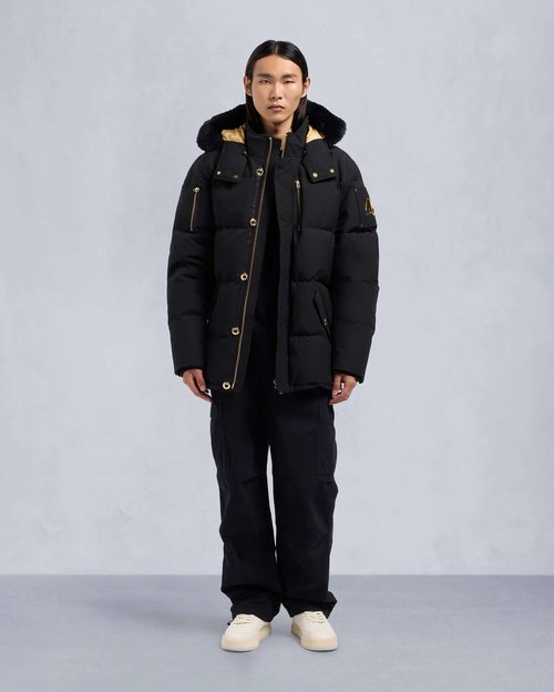 Moose Knuckles Gold 3Q Jacket Shearling - Black/Black Shearling - M32MJ128GS_305