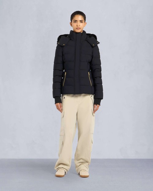Moose Knuckles Gold Series Betta Shearling Jacket - Black/Black Shearling - M34LJ136GS_305