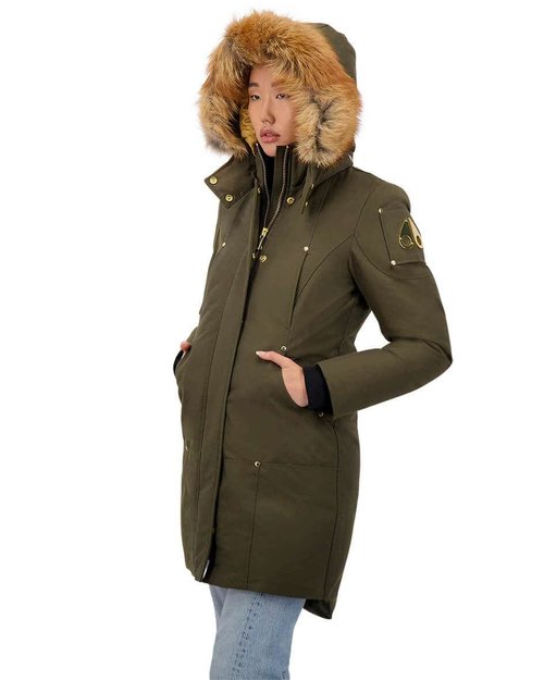 Moose Knuckles Gold Stirling Parka Fur - Army/Gold Fox Fur - M39LP203GH_779
