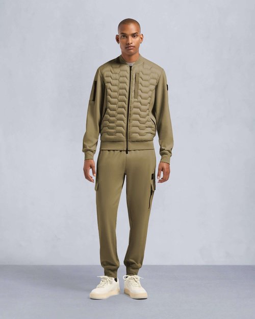 Moose Knuckles Granite Hyrbid Bomber Jacket - Sage - M34MB010_1376
