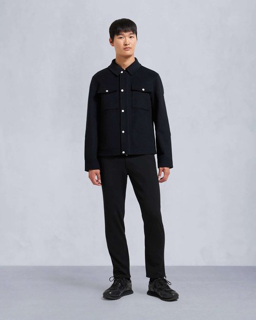 Moose Knuckles Jacques Wool Shirt Jacket - Black - M34MJ216_292