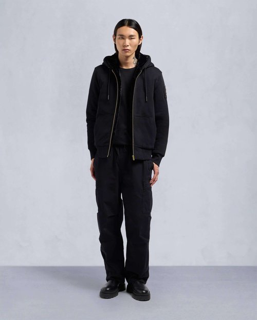 Moose Knuckles Linden Bunny Hoodie - Black/Black Faux Fur - M32MS600G_804