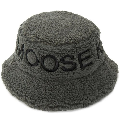 Moose Knuckles Logo Embroidered Bucket Hat - Grey/Black - M32MA548 1_185