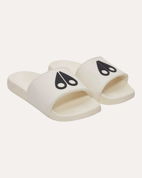 Moose Knuckles Logo Icon Sport Slides - Milky Way - M14MA503_891