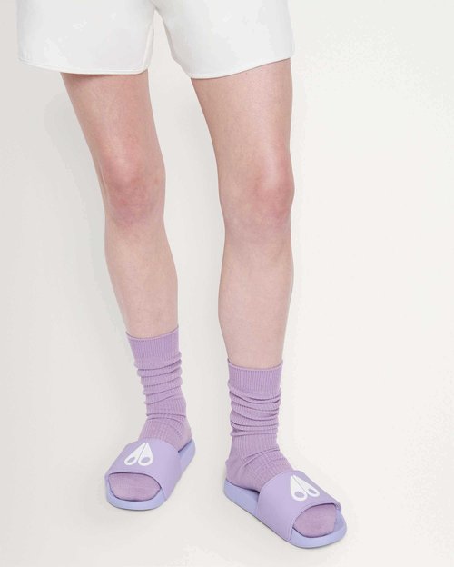 Moose Knuckles Logo Icon Sport Slides - Orchid Petal - M14MA503_1392