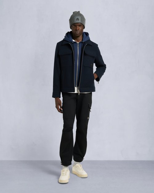 Moose Knuckles Snowdown Shirt Jacket - Navy - M35MW407_833