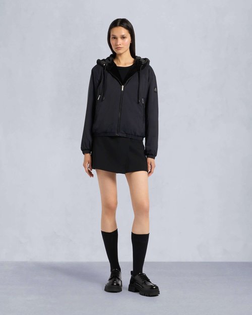 Moose Knuckles Nylon Eaton Bunny Reversible Jacket - Black/Shiny Black - M34LS652_313
