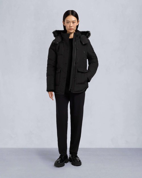 Moose Knuckles Onyx Anguille Jacket Shearling - Black/ice shearling - M33LJ113S_1625