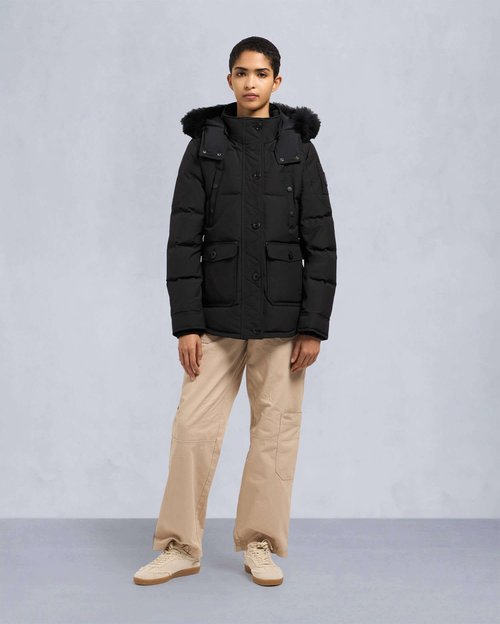 Moose Knuckles Onyx Anguille Jacket Shearling - Black/Black Shearling - M33LJ113S_305