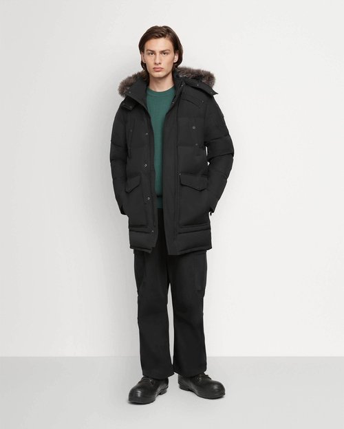 Moose Knuckles Onyx Big Ridge Parka Shearling - Black/Frost Neoshear - M33MP210S_1182