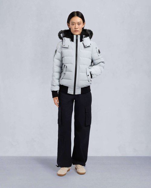 Moose Knuckles Onyx Ladriere Bomber Shearling - Grey birch/ice shearling - M33LB015S_1621