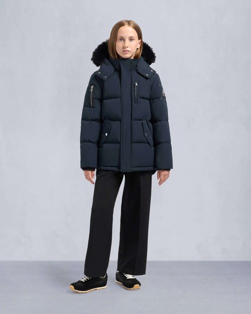 Moose Knuckles Original Shearling 3Q Jacket - Navy/Black Shearling - M32UJ193S_546
