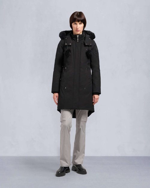 Moose Knuckles Stirling Parka Jacket - Black/Black Shearling - M32LP203SX_305