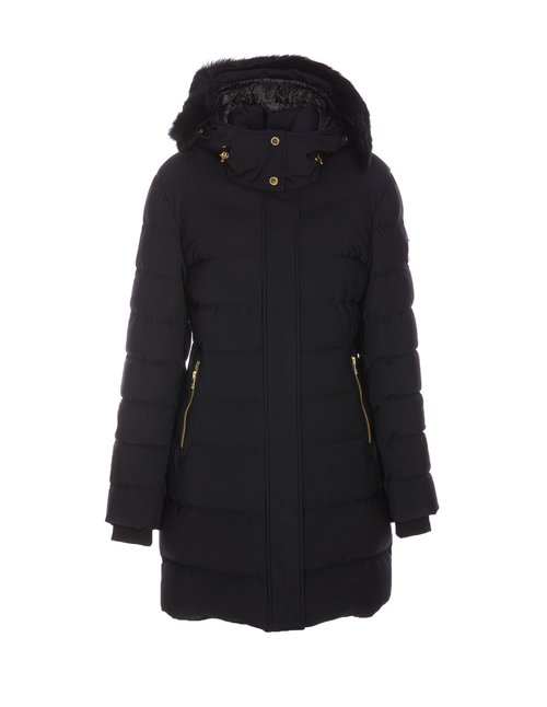 Moose Knuckles Watershed Shearling Gold Parka - Black/Black Shearling - M34LP228GS_305