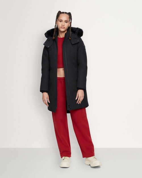 Moose Knuckles Yukon Ladies Parka - Black/Black Shearling - M33LP245O_305