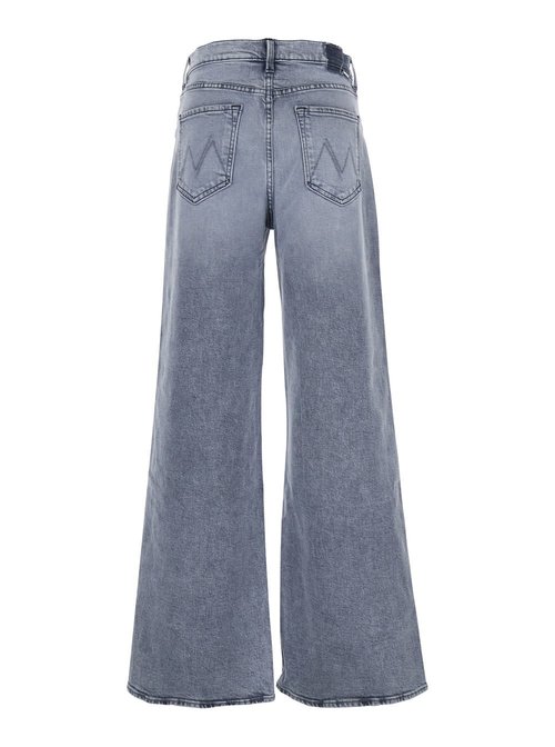 Mother the Ditcher Roller Sneak Grey Jeans With Logo Embroidery On The Rear And Logo Patch On The Rear In Denim - 10395515ADGB