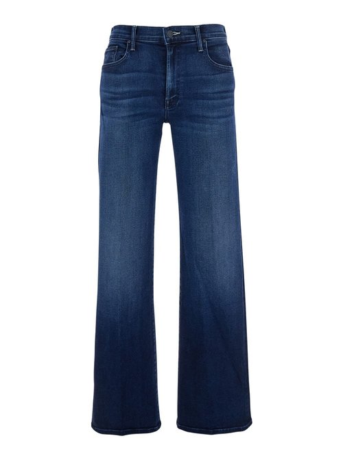 Mother the Mid Rise Mavin Sneak Blue Jeans With Belt Loops And Logo Embroidery On The Rear In Denim - 107881156HCM