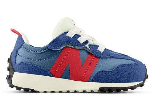 New Balance 327 New-B Hook & Loop | Blue | Size 4 - Inkwell/True Red - NW327VD