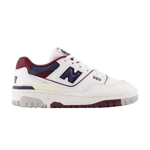 New Balance 550 Big - White/Burgundy/Navy Blue - GSB550CR