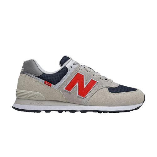 New Balance 574 4E Wide - Moonbeam/Velocity Red - ML574SJ2-4E