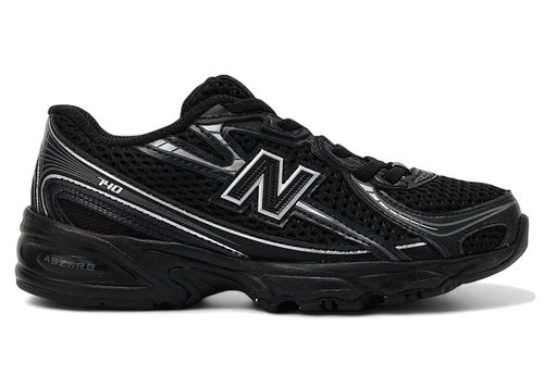 New Balance 740 Bungee Lace - Black/Grey/Silver - PZ740BM