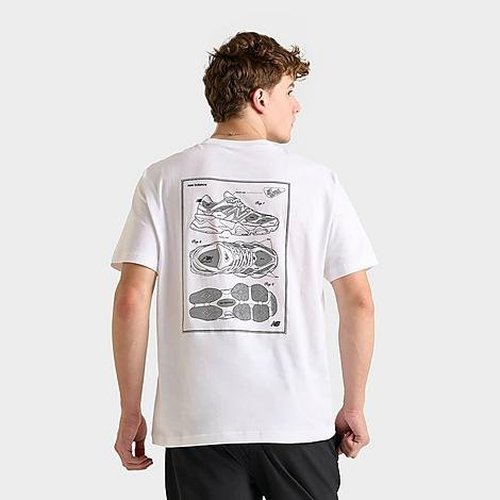 New Balance 9060 Sketch Graphic T-Shirt - White - MT51783-100