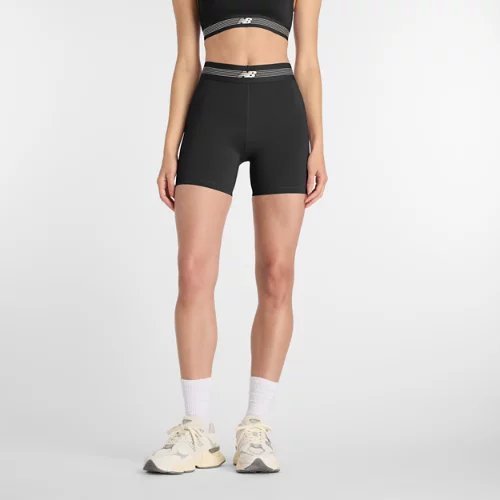 New Balance AC Fitted Short 5" - Black - WB61E4G-EBK